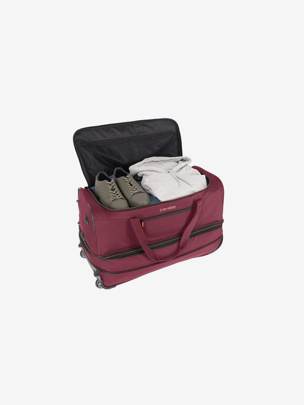 Travelite Vínová cestovní taška Travelite Basics Wheeled duffle L