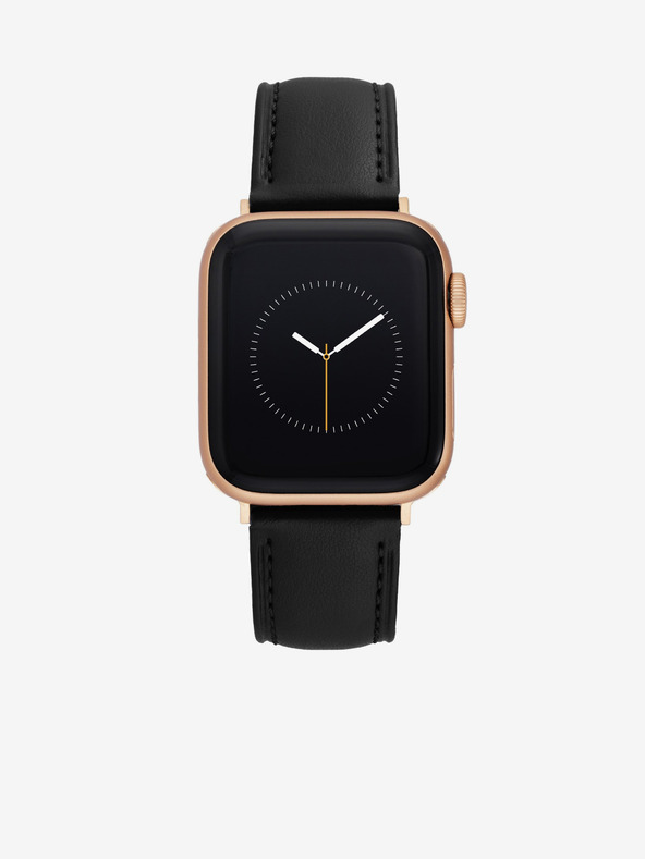Anne Klein Černý kožený řemínek pro hodinky Apple Watch Anne Klein