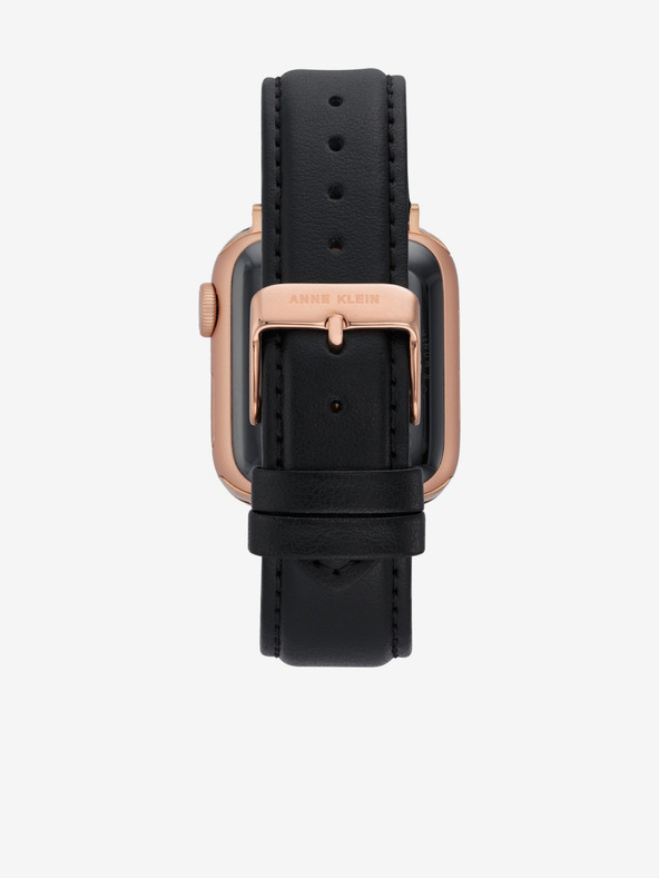 Anne Klein Černý kožený řemínek pro hodinky Apple Watch Anne Klein