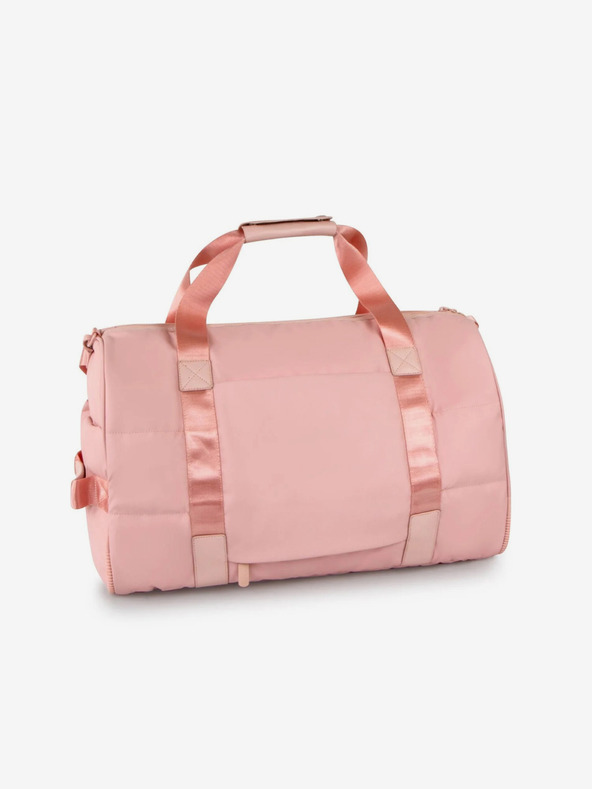 Heys Růžová dámská cestovní taška Heys Puffer Duffel Bag Rose