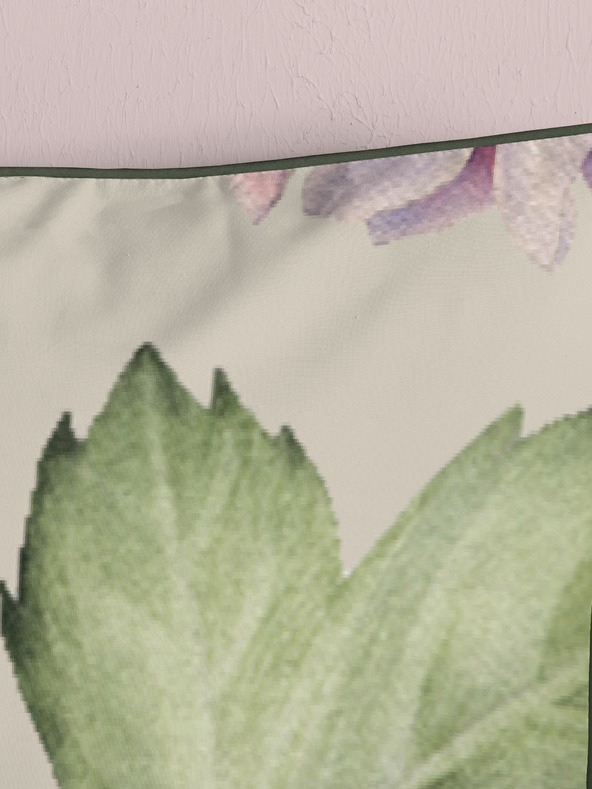 Descanso Béžové vzorované oboustranné povlečení Descanso Fiori 140 x 200 cm