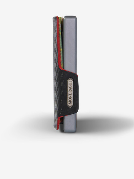 Mondraghi Černá vzorovaná kožená peněženka  Mondraghi Carbon Plus