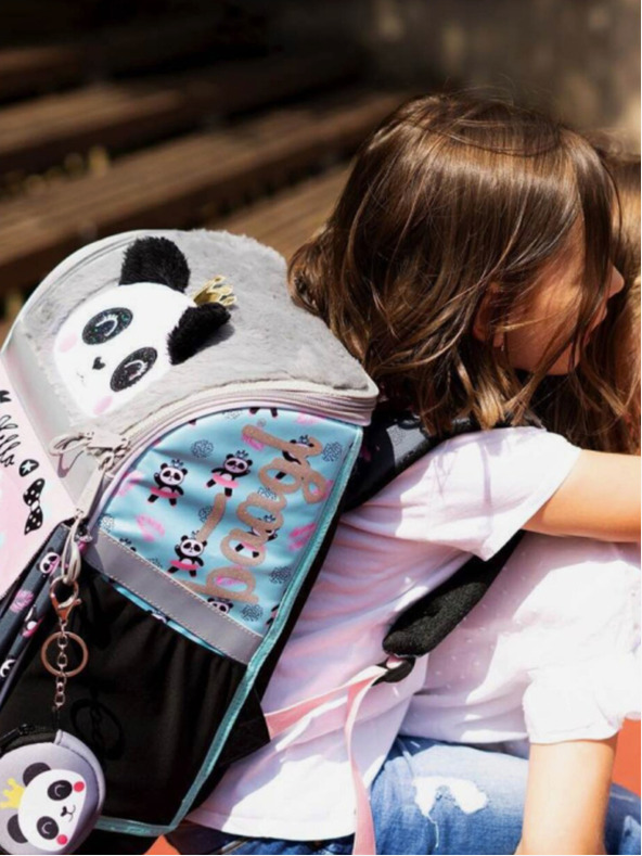 BAAGL  Šedá školní aktovka zippy panda Baagl