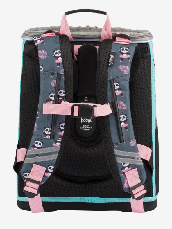 BAAGL  Šedá školní aktovka zippy panda Baagl