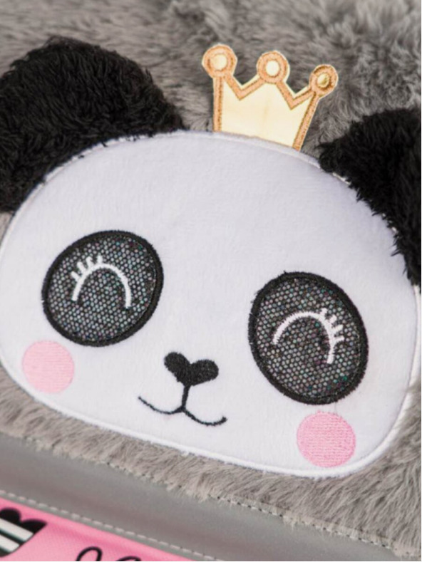 BAAGL  Šedá školní aktovka zippy panda Baagl