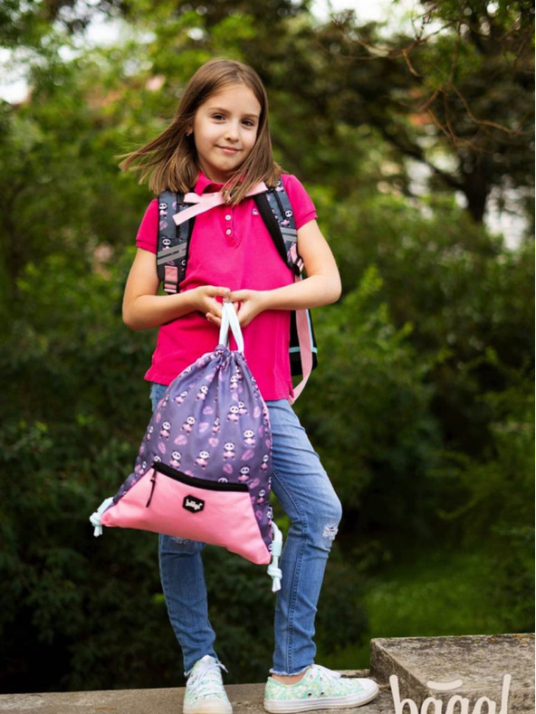 BAAGL  Šedý sáček s kapsou panda Baagl