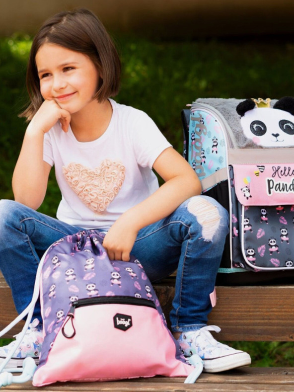 BAAGL  Šedý sáček s kapsou panda Baagl