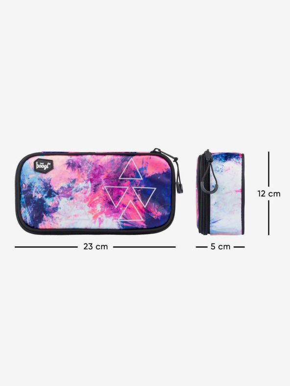 BAAGL  Růžový školní penál etue abstract Baagl