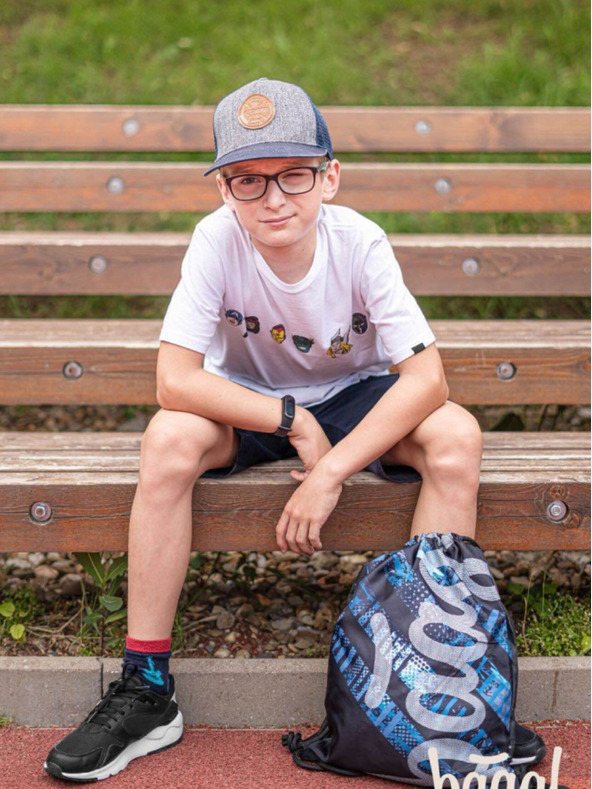 BAAGL  Modrý sáček skate struktury Baagl