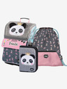 BAAGL  Šedý 3 set zippy panda: aktovka, penál, sáček Baagl