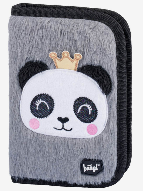 BAAGL  Šedý 3 set zippy panda: aktovka, penál, sáček Baagl