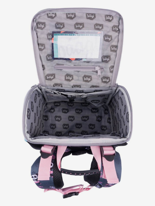 BAAGL  Šedý 3 set zippy panda: aktovka, penál, sáček Baagl