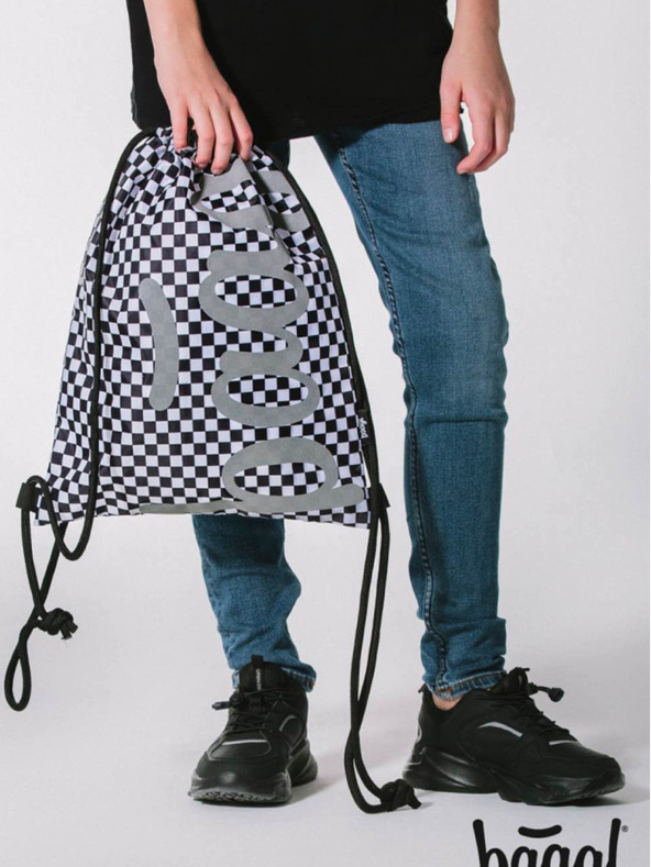 BAAGL  Černý sáček skate ska - pattern Baagl