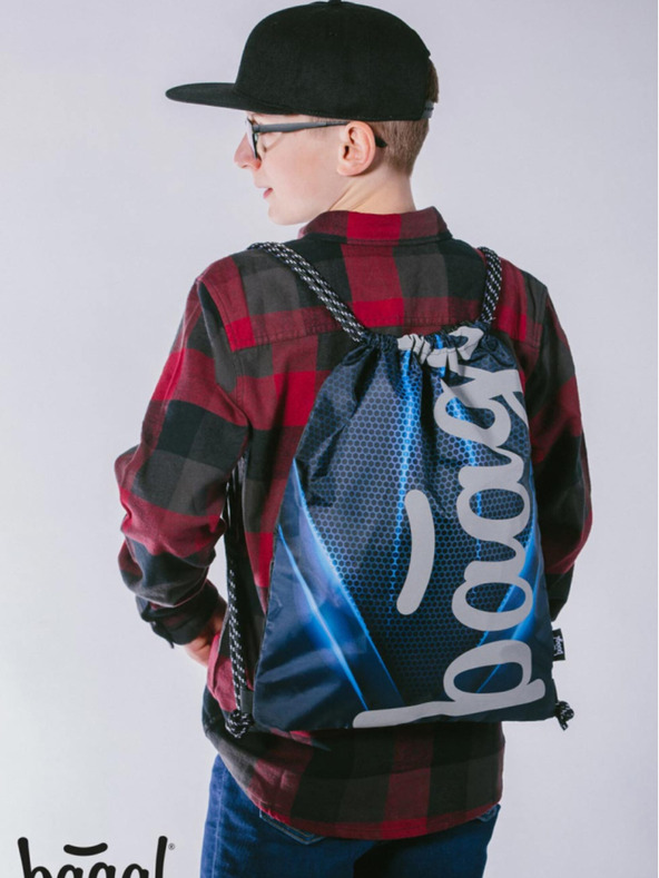 BAAGL  Černý sáček skate bluelight Baagl