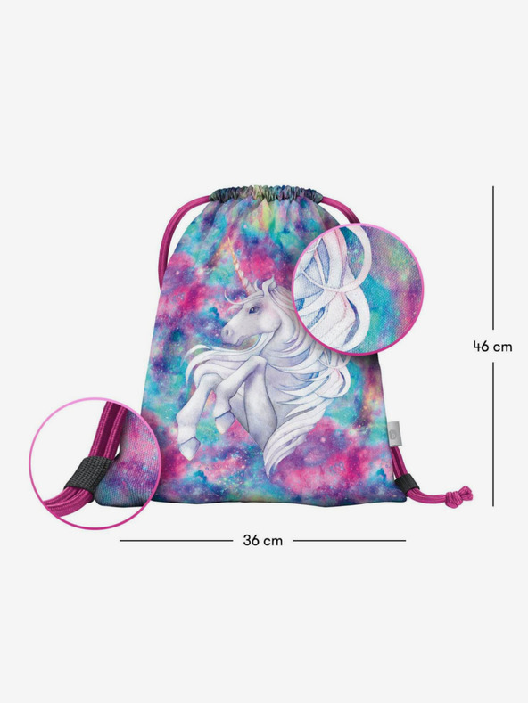 BAAGL  Fialový vak Baagl Jednorožec