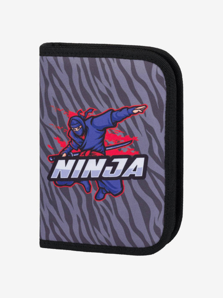 BAAGL  Šedý školní penál jednopatrový Baagl Ninja