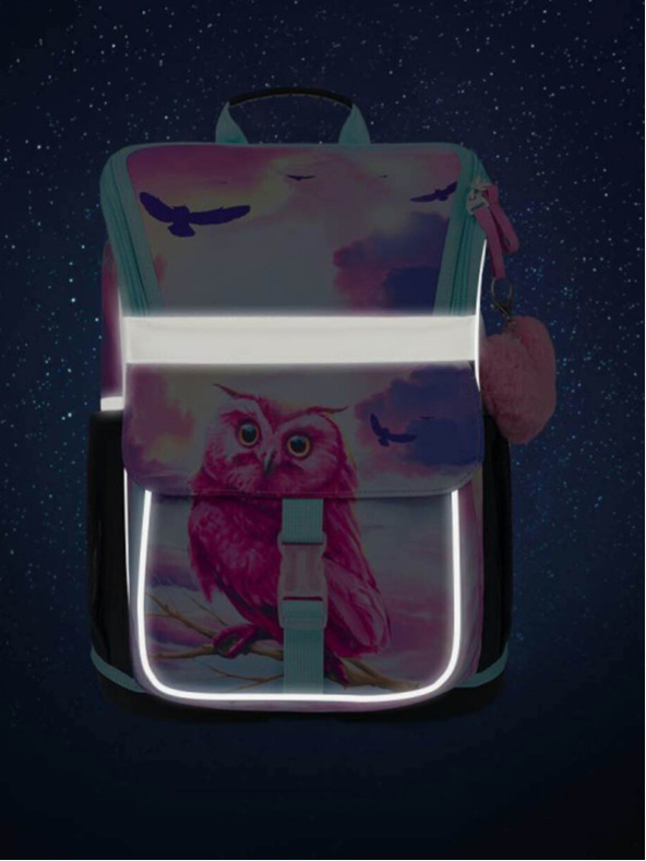 BAAGL  Růžová školní aktovka Zippy Baagl Sova