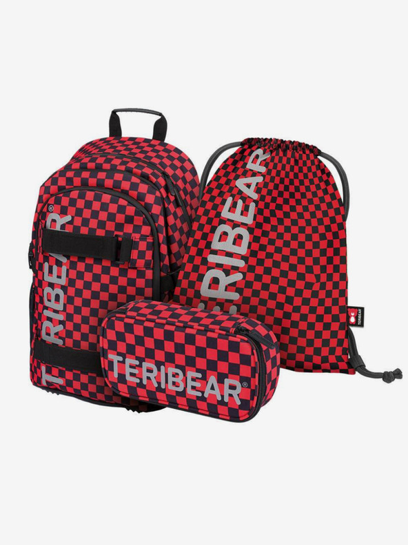 BAAGL  Černý školní set Skate batoh, penál a sáček Baagl Teribear