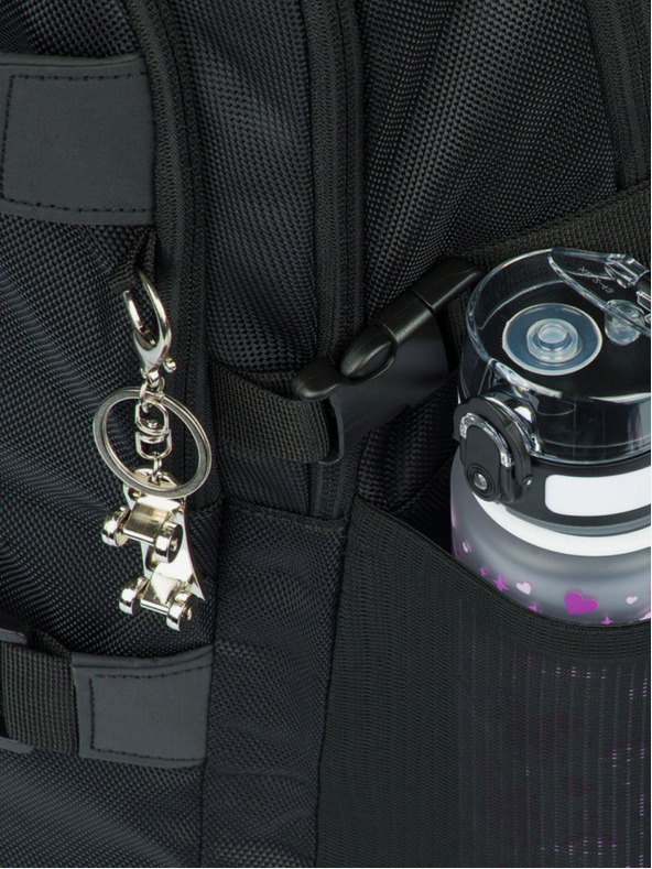 BAAGL  Černý školní set - batoh, penál a sáček Baagl Skate Gold