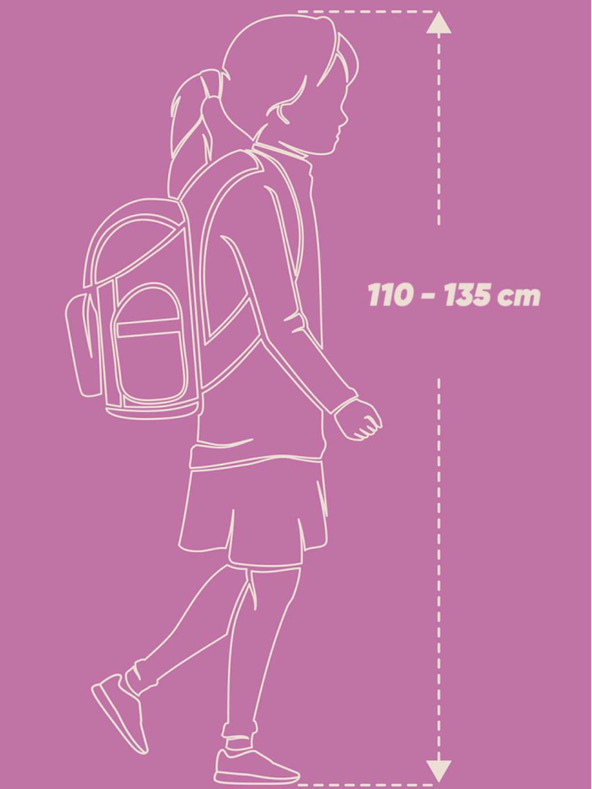 BAAGL  Fialový školní set Ergo - aktovka, penál, sáček Baagl Kůň