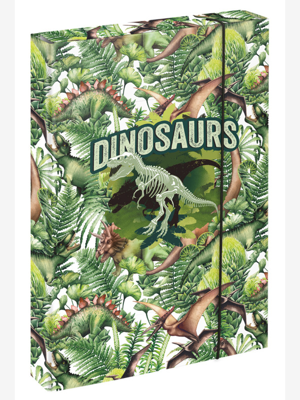 BAAGL  Zelené desky na školní sešity A4 Baagl Jumbo Dinosaur