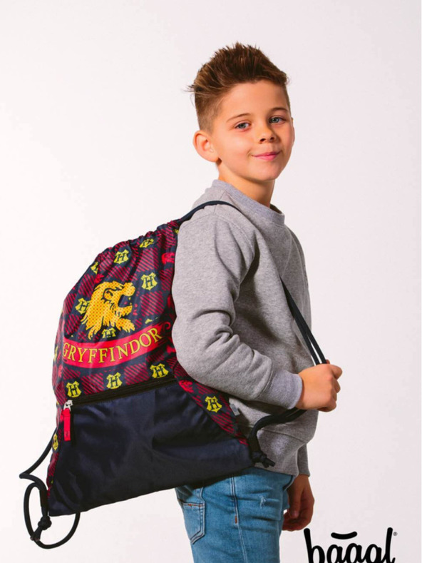 BAAGL  Červeno-modrý vak s kapsou Baagl Harry Potter Nebelvír