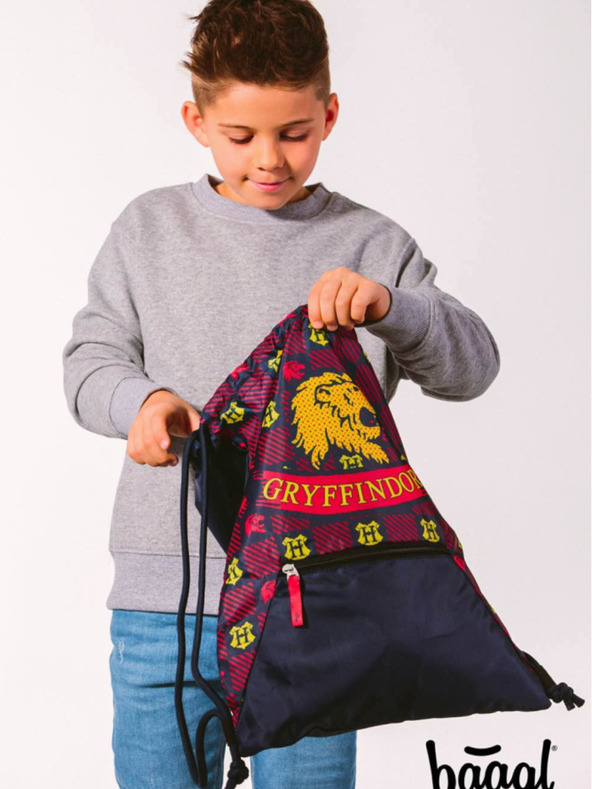 BAAGL  Červeno-modrý vak s kapsou Baagl Harry Potter Nebelvír