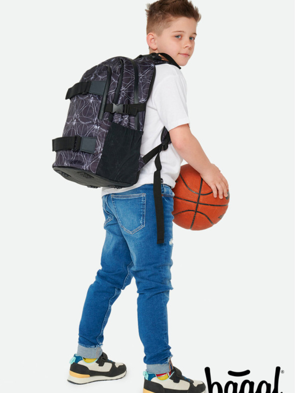 BAAGL  Černý školní set - batoh, etue, sáček Baagl Skate Harry Potter Relikvie smrti