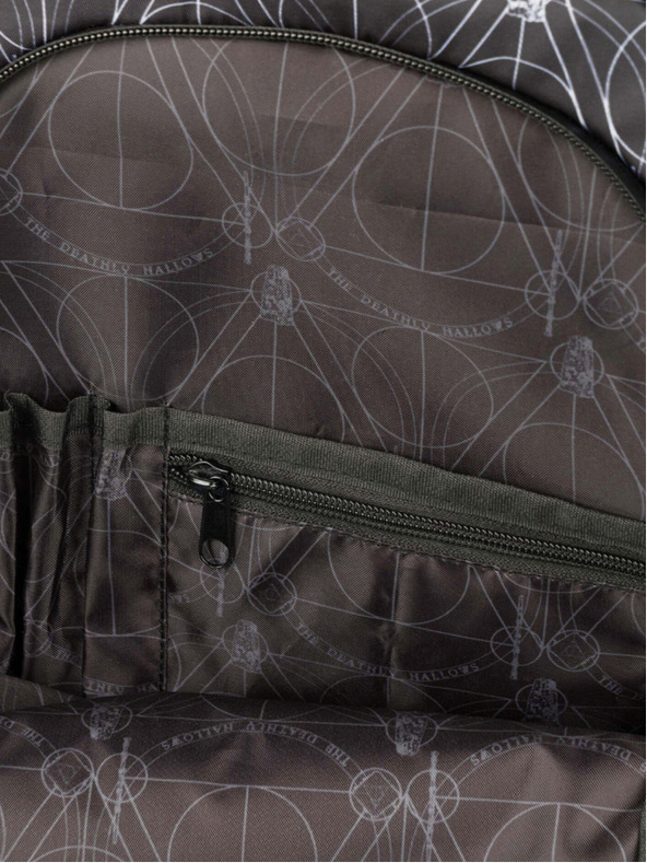 BAAGL  Černý školní set - batoh, etue, sáček Baagl Skate Harry Potter Relikvie smrti