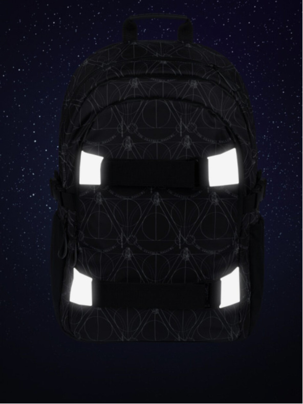 BAAGL  Černý školní set - batoh, etue, sáček Baagl Skate Harry Potter Relikvie smrti