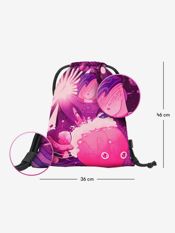 BAAGL  Růžový vak Baagl eARTh - Ufo by Mára Čmára