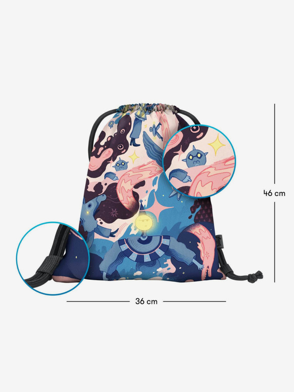 BAAGL  Modrý vak Baagl eARTh - City Jungle by Mára Čmára