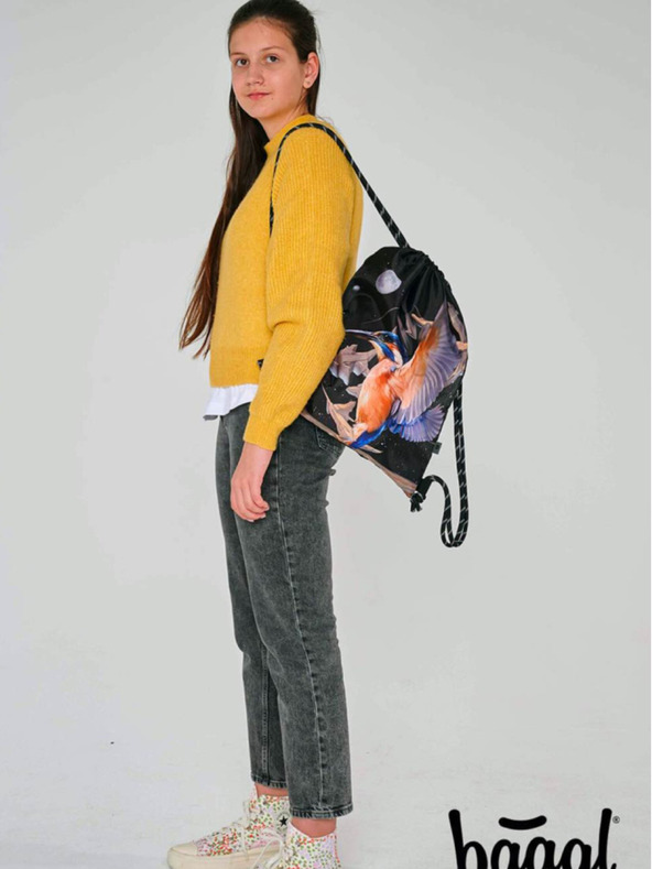 BAAGL  Černý vak Baagl eARTh - Kingfisher by Caer8th