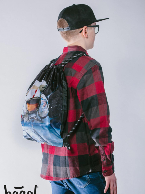 BAAGL  Černý vak Baagl eARTh - Cosmonaut by Caer8th