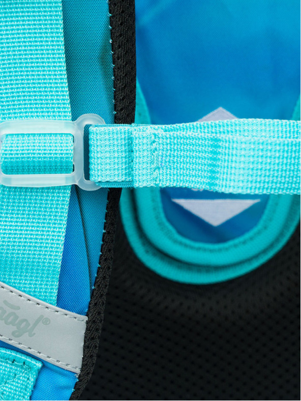 BAAGL  Modrá školní aktovka Ergo Baagl Butterfly