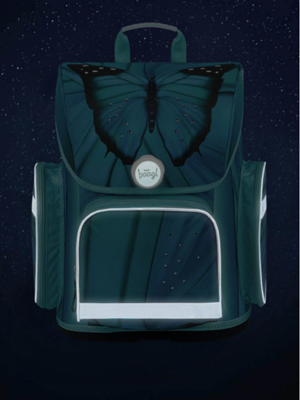 BAAGL  Modrá školní aktovka Ergo Baagl Butterfly