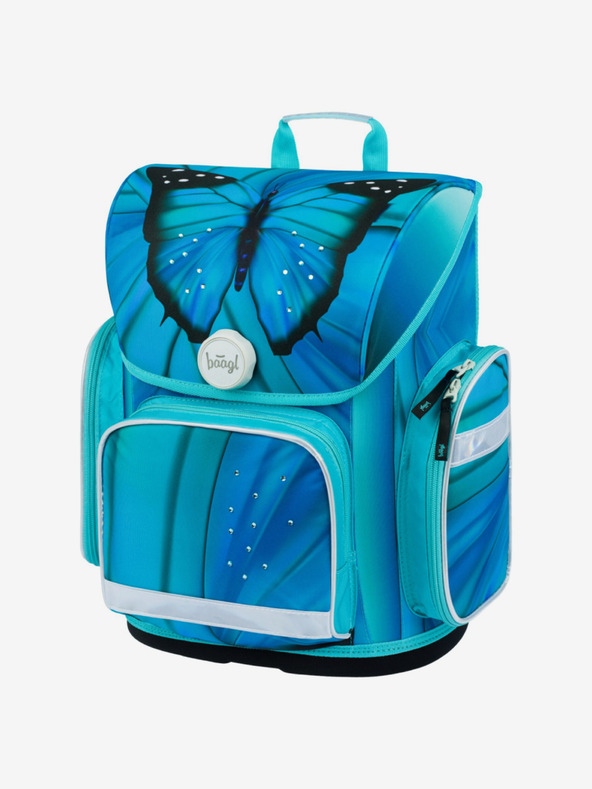 BAAGL  Modrá školní aktovka Ergo Baagl Butterfly