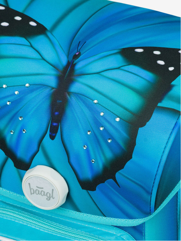 BAAGL  Modrá školní aktovka Ergo Baagl Butterfly