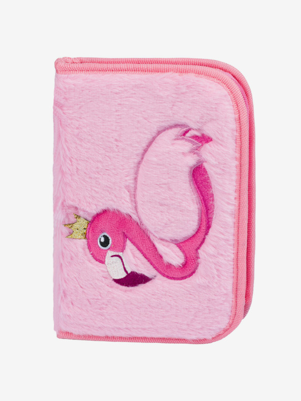 BAAGL  Růžový školní penál jednopatrový Baagl Plameňák