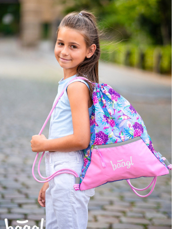 BAAGL  Fialový vak  s kapsou Baagl Kolibrík