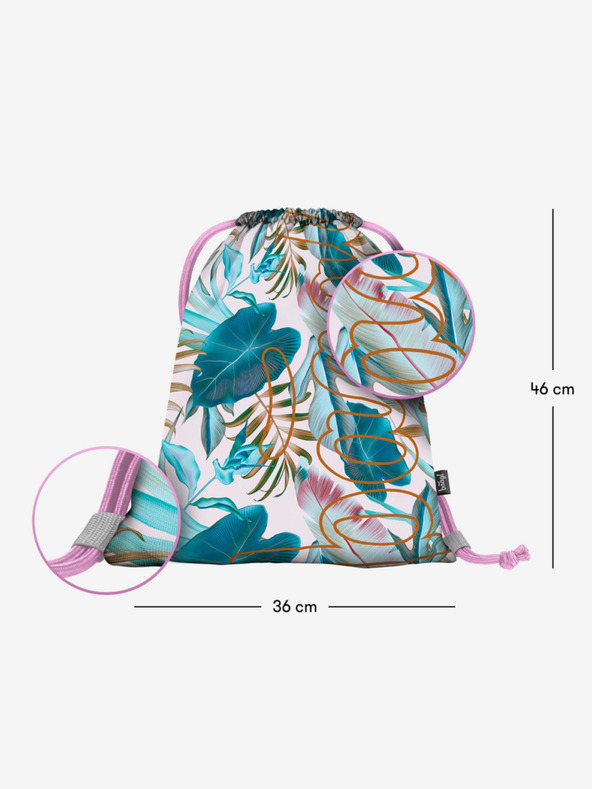 BAAGL  Fialový vak Baagl Skate Leafs