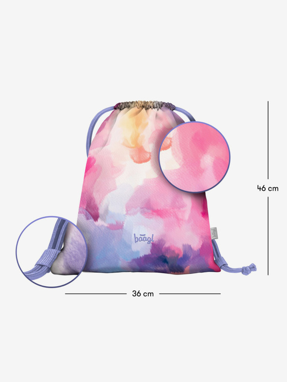 BAAGL  Růžový vak Baagl Painting