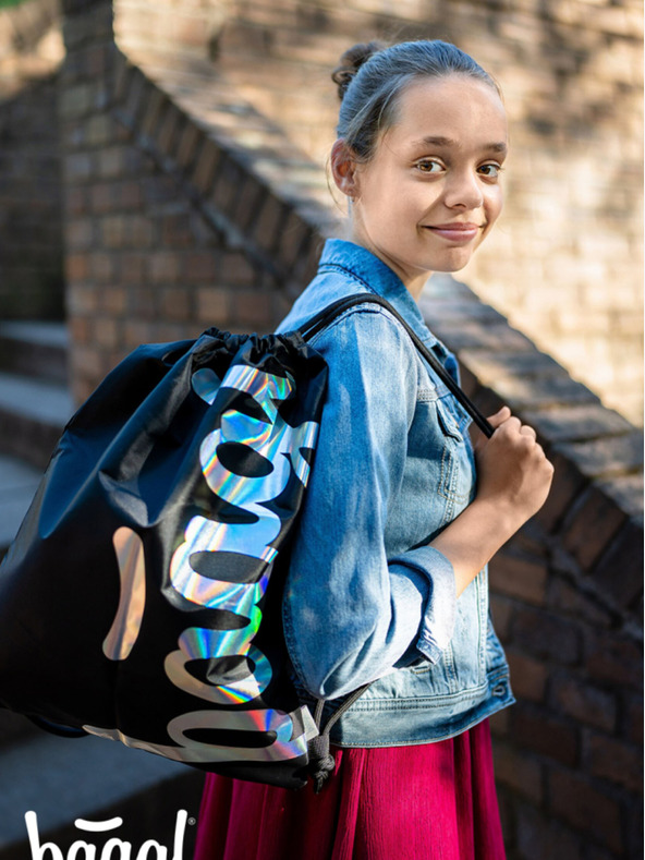 BAAGL  Černý vak Baagl Metallic Holo