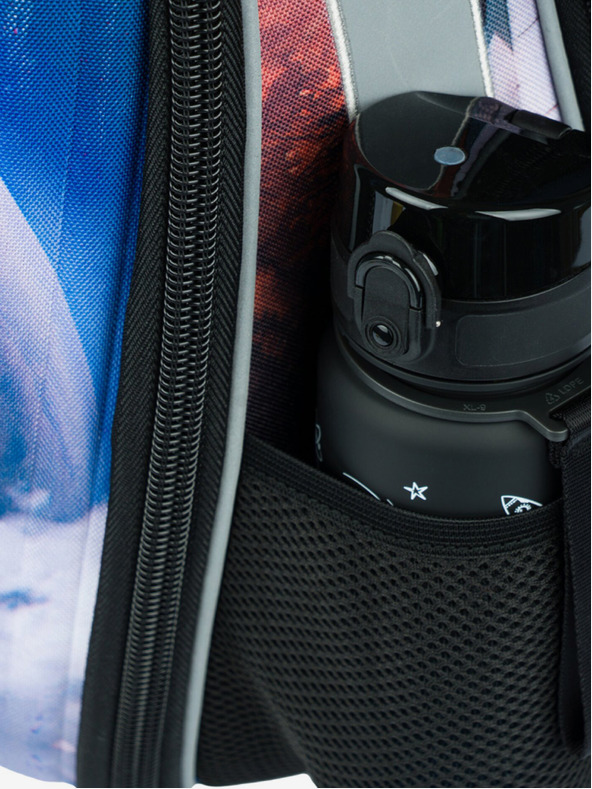 BAAGL  Modrý školní set - aktovka, penál, sáček Baagl Shelly Space Shuttle