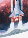 BAAGL  Modrý školní set - aktovka, penál, sáček Baagl Shelly Space Shuttle