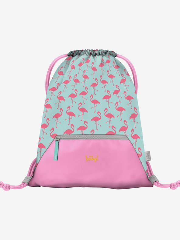 BAAGL  Růžový školní set Zippy - aktovka, penál, sáček Baagl Plameňák