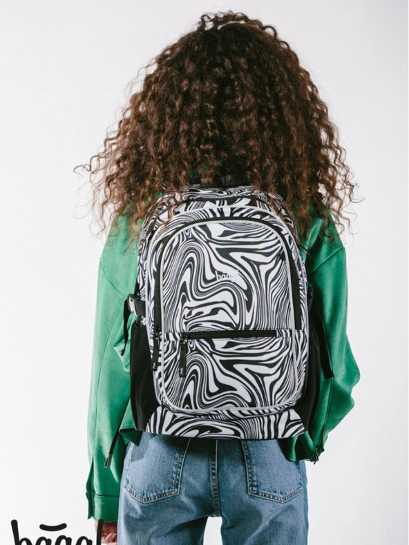 BAAGL  Černý školní set -  batoh, penál, sáček Baagl Core Mixture