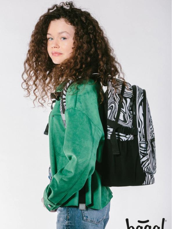 BAAGL  Černý školní set -  batoh, penál, sáček Baagl Core Mixture