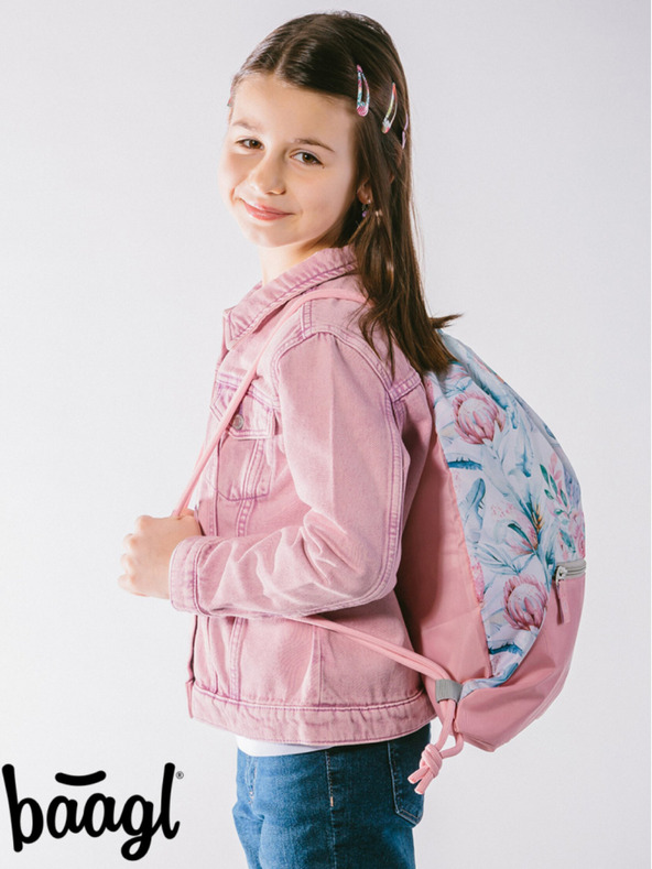 BAAGL  Bílý vak s kapsou Baagl Mýval