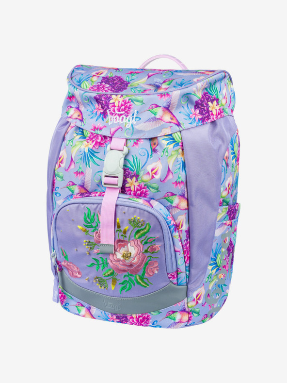 BAAGL  Fialový školní batoh Airy  Baagl Kolibřík